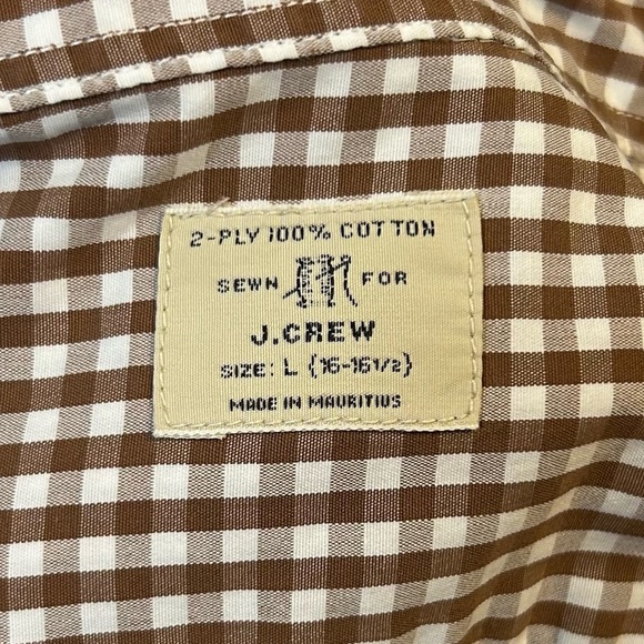 J. Crew Brown Casual Button Down Shirt Lightweight Cotton - Picture 3 of 5